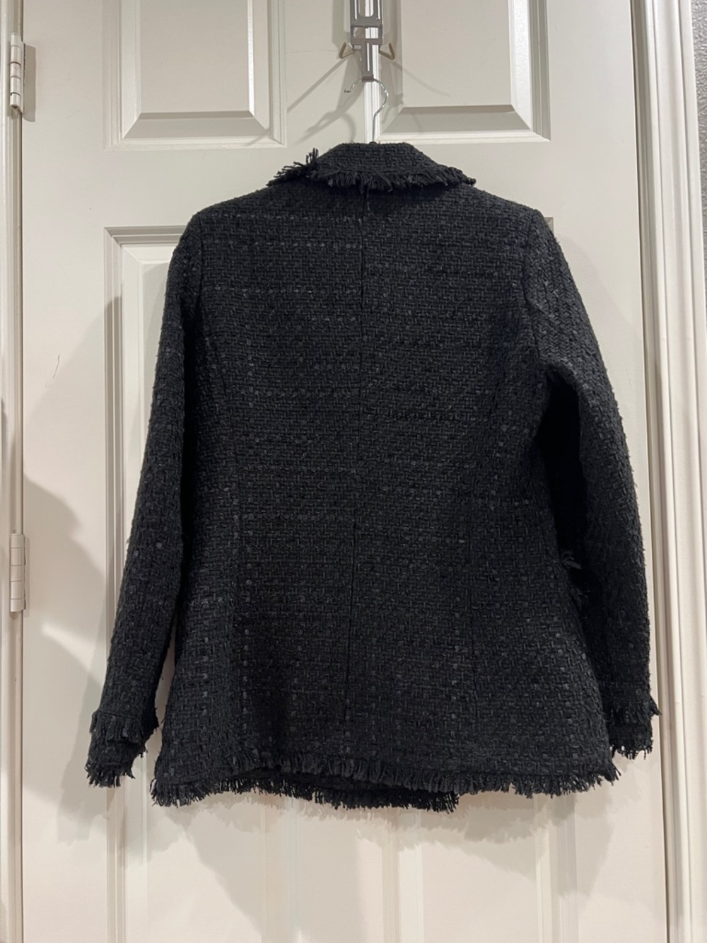 ✨ Dolce Cabo Textured Tweed Frayed-Edge Blazer – Size S ✨ - Picture 5 of 5